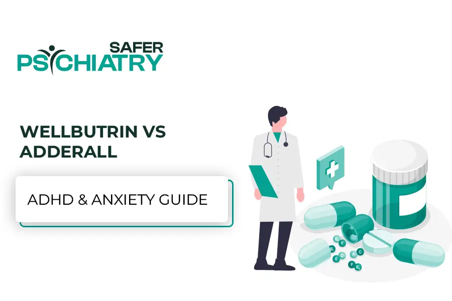 A person represent the Wellbutrin vs Adderall anxity.