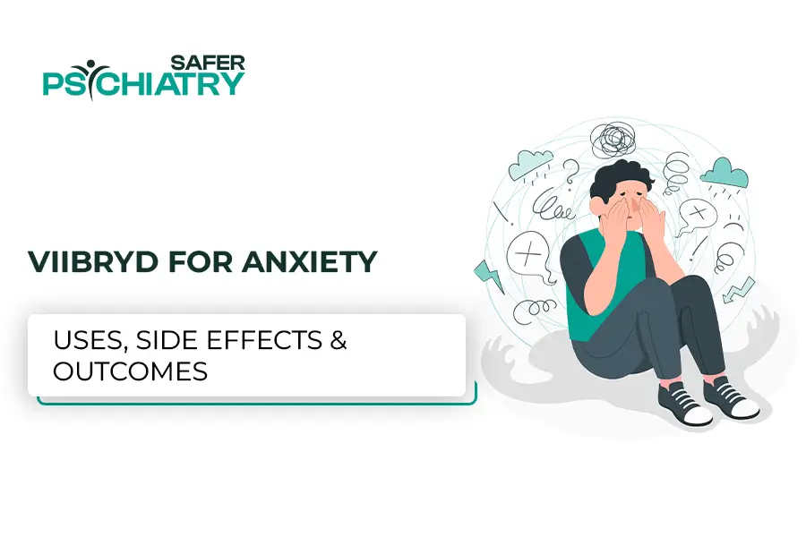 A person ill with anxiety take the Viibryd for anxiety treatment sit at the earth.