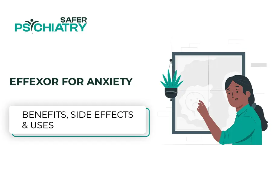 A women show the Effexor for the anxiety treatment.