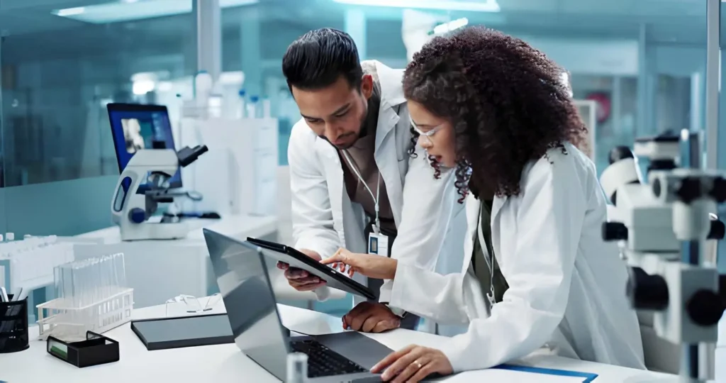 Patient consulting doctor online for medication management