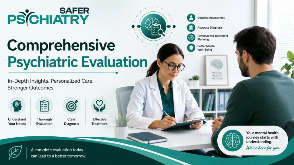 Comprehensive psychiatric evaluation with a mental health